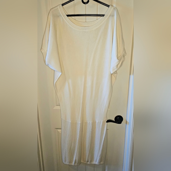 [EXPRESS] Cream Tunic/Dress 《L》Ultra Soft ☆ Scoop Neck ☆ Puff Sleeve ☆ … - Picture 5 of 16